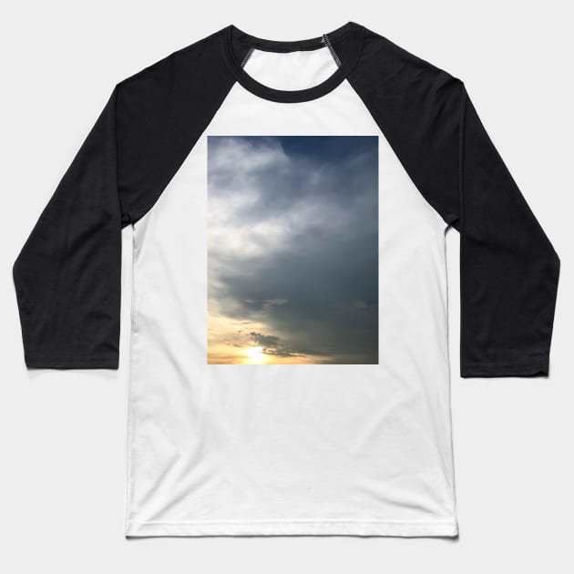 Sunset sky photography texture background Baseball T-Shirt by FOGSJ